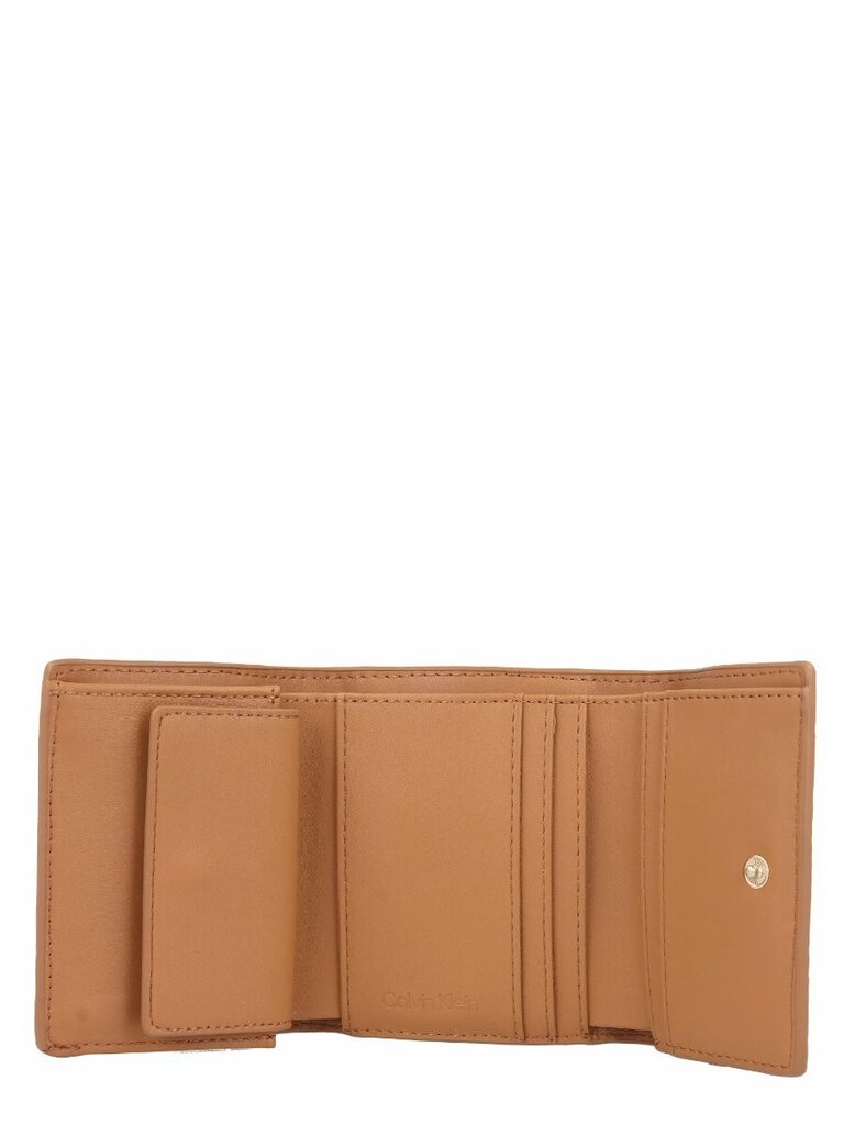 Rahakott naistele Calvin Klein Re-Lock Trifold Xs Emb Brown Sugar 545010480 цена и информация | Naiste rahakotid | kaup24.ee