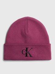 Шапка CALVIN KLEIN Monologo Embro Beanie Amaranth K60K611254VAC 545010387 цена и информация | Женские шапки | kaup24.ee