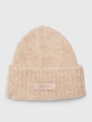 Шапка CALVIN KLEIN Satin Label Wool-Blend Beanie Doeskin K60K611161PBP 545010436 цена и информация | Женские шапки | kaup24.ee