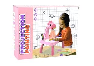 Проектор для рисования со столиком и аксессуарами, розовый цена и информация | Развивающие игрушки | kaup24.ee
