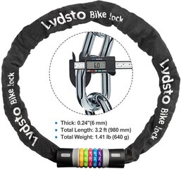 Lydsto YM-CHS01 vikerkaareterasest jalgrattalukk - kett hind ja info | Rattalukud | kaup24.ee