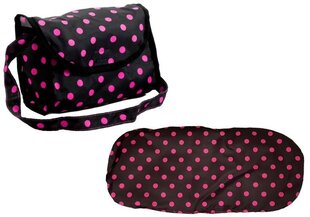2in1 nukukäru koos kotiga, must ja roosa hind ja info | Tüdrukute mänguasjad | kaup24.ee
