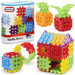 Творческие вафельные блоки с сумкой для хранения 60 штук, Little Tikes цена и информация | Конструкторы и кубики | kaup24.ee