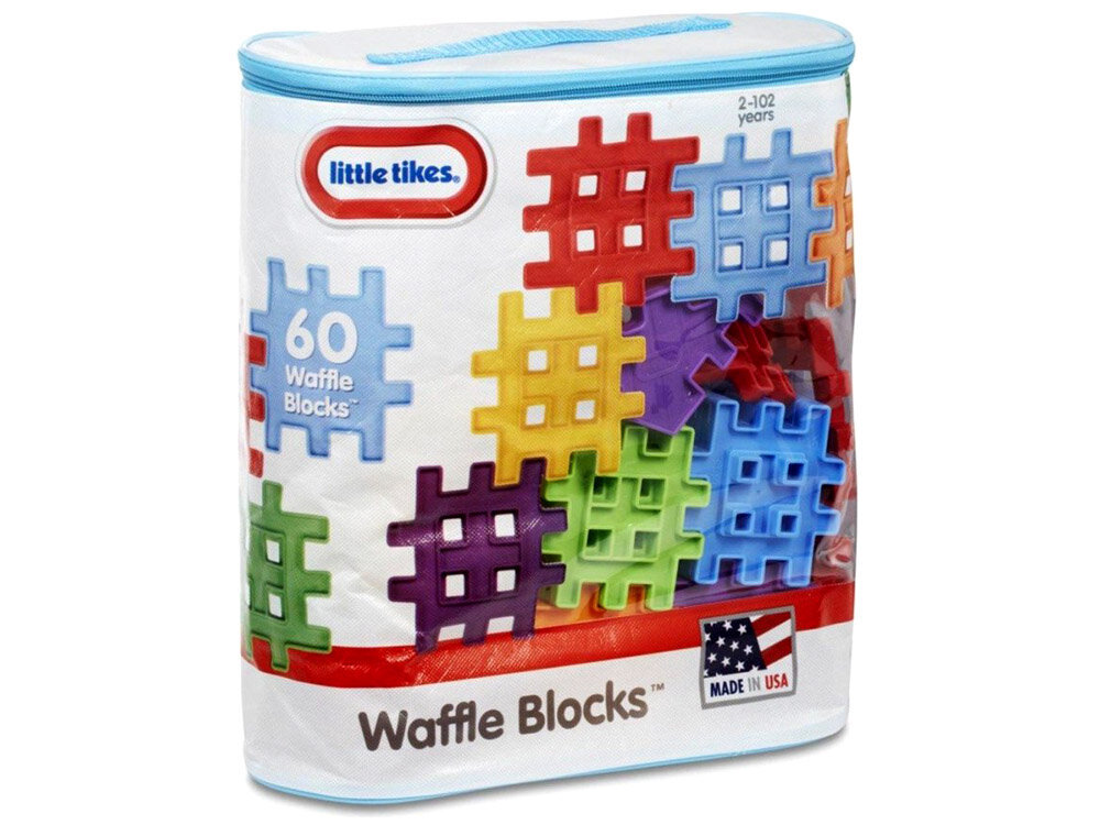Creative Waffle Blocks koos hoiukotiga 60 tükki, Little Tikes hind ja info | Klotsid ja konstruktorid | kaup24.ee