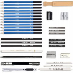 Набор карандашей для рисования эскизов, 33 карандаша цена и информация | Принадлежности для рисования, лепки | kaup24.ee