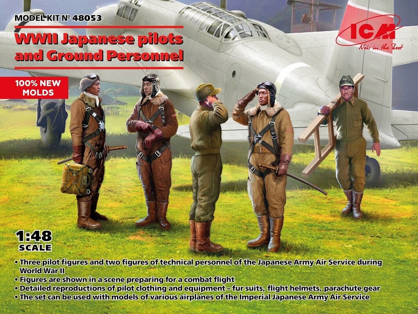 Liimitav mudel ICM 48053 WWII Japanese pilots and Ground Personnel 1/48 hind ja info | Liimitavad mudelid | kaup24.ee