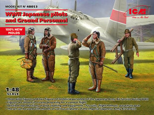 ICM - WWII Japanese pilots and Ground Personnel, 1/48, 48053 цена и информация | Склеиваемые модели | kaup24.ee