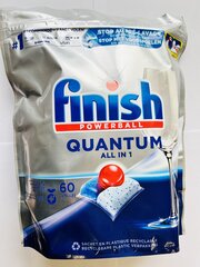 Finish Powerball Quantum nõudepesumasina kapslid, 60 tk цена и информация | Средства для мытья посуды | kaup24.ee