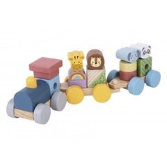 Игрушечный поезд с животными 16 эл, Tooky Toy цена и информация | Игрушки для малышей | kaup24.ee