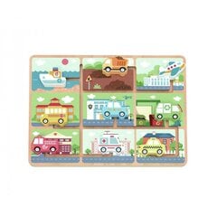 Mänguasjade puzzle sõidukid, Tooky Toy hind ja info | Arendavad mänguasjad | kaup24.ee