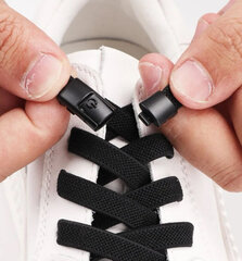 Эластичные шнурки без завязывания, Electronics LV-941, черный, 2 шт цена и информация | Уход за одеждой и обувью | kaup24.ee