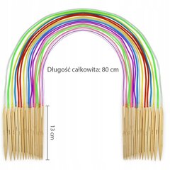 Набор проводов для вязания на леске 35 эл., набор бамбуковых проводов цена и информация | Принадлежности для вязания | kaup24.ee