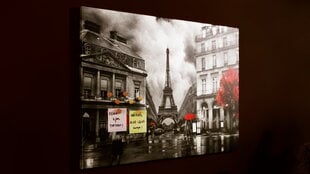 CANVASboards magnetiline pilt 90x60 cm Pariis must-valge цена и информация | Картины, живопись | kaup24.ee