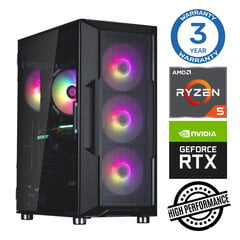 INTOP Ryzen 5 5500 32GB 250SSD M.2 NVME RTX3060 12GB no-OS hind ja info | Lauaarvutid | kaup24.ee