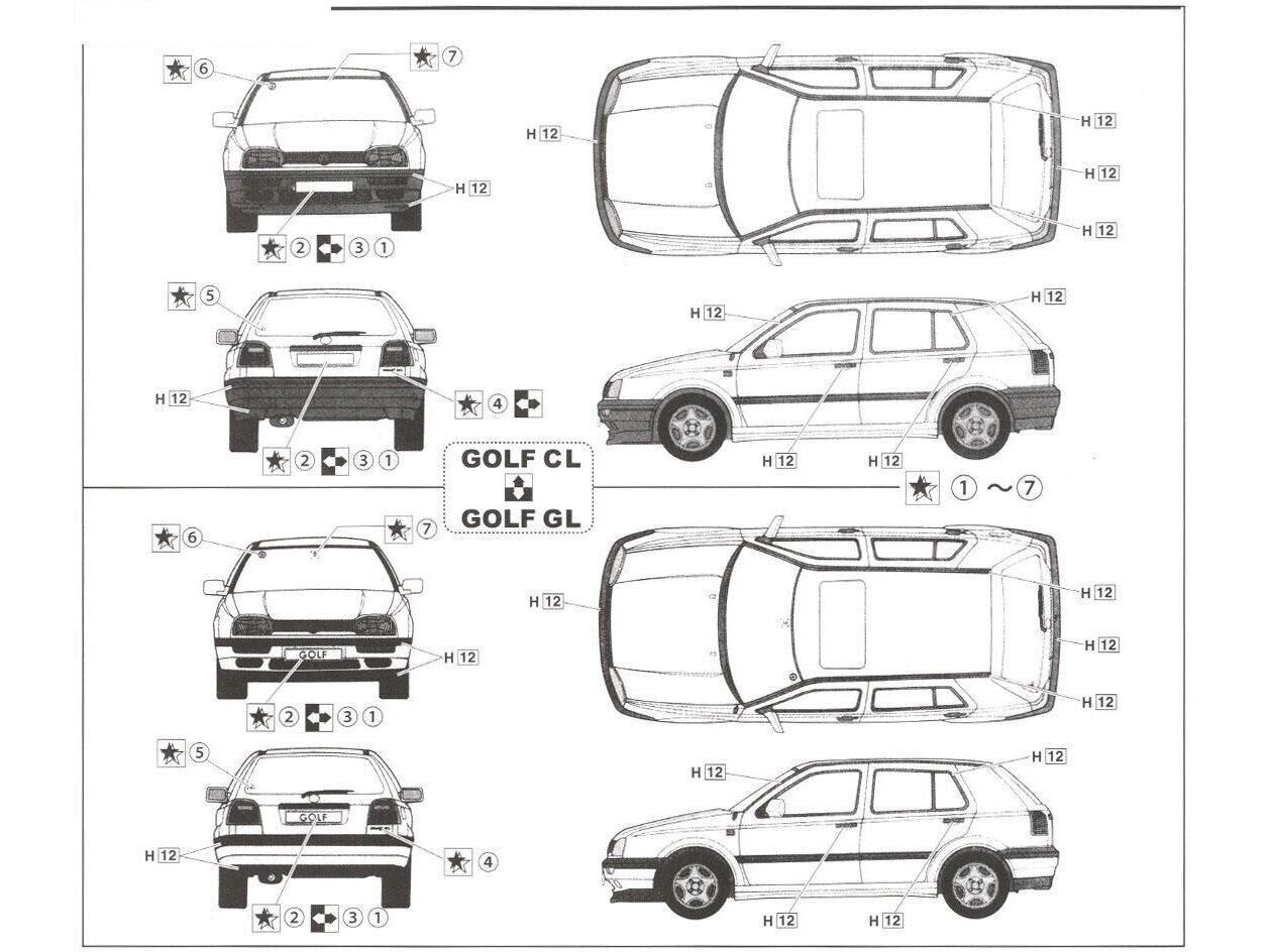 Fujimi - Volkswagen Golf 3 CL/GL, 1/24, 12680 цена и информация | Klotsid ja konstruktorid | kaup24.ee