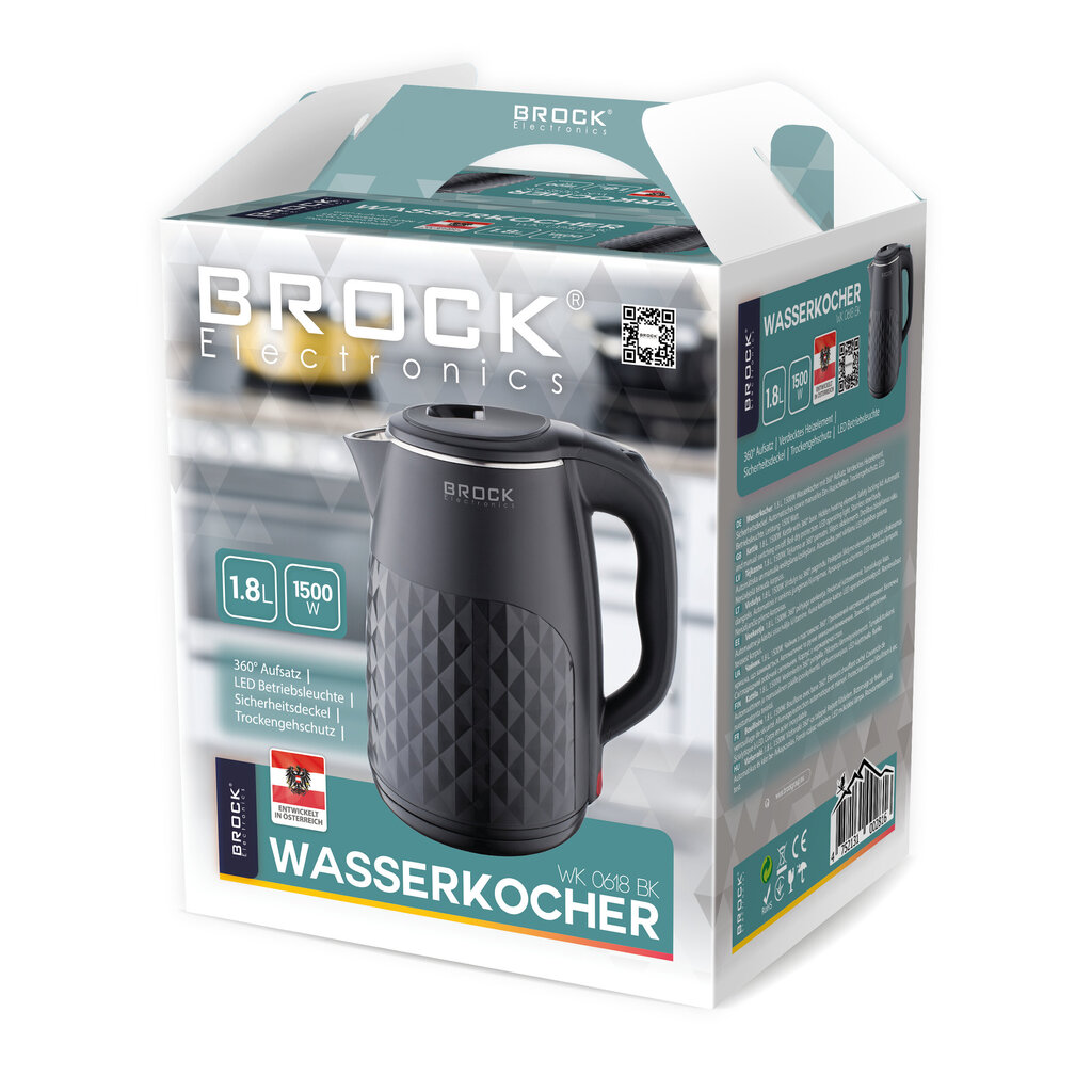 Brock Electronics WK 0618 BK hind ja info | Veekeetjad | kaup24.ee