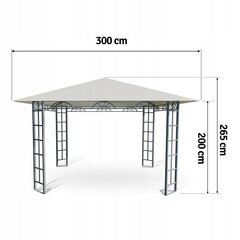 Беседка Тонкая 3 х 3 х 2,65 м цена и информация | Беседки, навесы, тенты | kaup24.ee