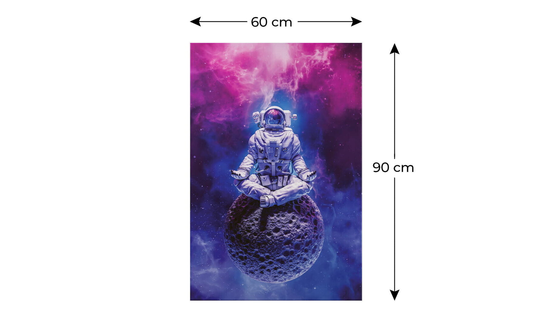 Magnetiline pilt CANVASboards 90x60 cm - Astronaut Kuu peal hind ja info | Seinapildid | kaup24.ee