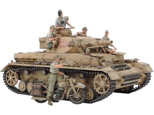 Сборная пластиковая модель. Tamiya - Panzerkampfwagen IV Ausf F. & Motorcycle North Africa, 1/35, 25208 цена и информация | Конструкторы и кубики | kaup24.ee