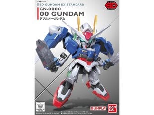  Сборная модель Gunpla. Bandai - SD EX-Standard GN-0000 OO Gundam, 65622 цена и информация | Конструкторы и кубики | kaup24.ee