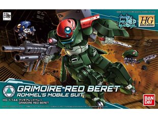 Mudel Bandai - HGBD Grimoire Red Beret Rommel's Mobile Suit, 1/144, 66140 hind ja info | Klotsid ja konstruktorid | kaup24.ee