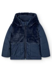 BOBOLI With Soft Fur Navy 520238346 цена и информация | Куртки, пальто для девочек | kaup24.ee