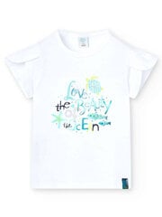 Boboli T-särk tüdrukutele 458074, valge цена и информация | Рубашки для девочек | kaup24.ee
