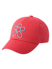 Бейсболка для девочек Be Snazzy Flower Red CZD-0181 520763791, красный цена и информация | Шапки, перчатки, шарфы для девочек | kaup24.ee