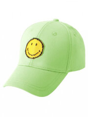 Бейсболка BE SNAZZY Emoji Light Green CZD-0188 520763842 цена и информация | Шапки, перчатки, шарфы для девочек | kaup24.ee