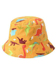 Панама для девочек Be Snazzy Dinosaur Yellow CDL-0031 520763796, желтый цена и информация | Шапки, перчатки, шарфы для девочек | kaup24.ee