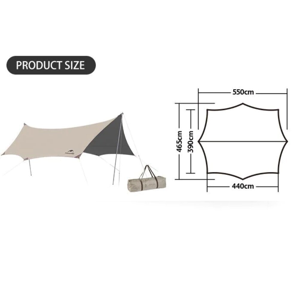 Varikatus Naturehike Glacier 550 x 470 cm hind ja info | Telgid | kaup24.ee