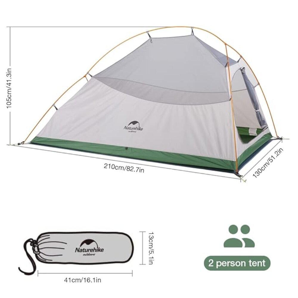 Telk mattidega Naturehike Cloud Up 2, roheline hind ja info | Telgid | kaup24.ee