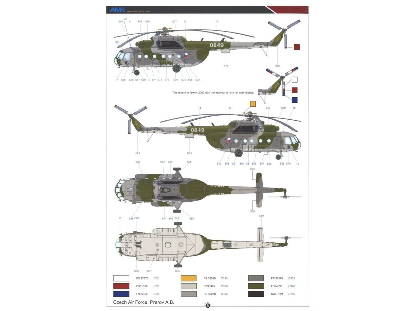 AMK - Mi-17 Hip Early, 1/48, 88010 цена и информация | Klotsid ja konstruktorid | kaup24.ee