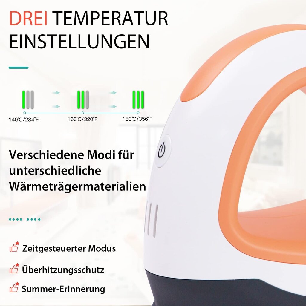 Mini kuumpress riideprintide jaoks HTVRONT, M1, valge/oranž цена и информация | Kunstitarbed, voolimise tarvikud | kaup24.ee