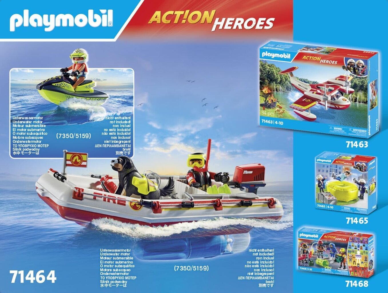 71464 Playmobil® Actions Heroes, tuletõrjepaat koos skuutriga hind ja info | Klotsid ja konstruktorid | kaup24.ee