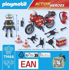 71466 playmobil® Action Heroes, Tuletõrjuja mootorratas hind ja info | Klotsid ja konstruktorid | kaup24.ee