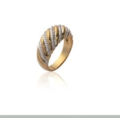 Кольцо с золотым покрытием 750°,  ⌀ 20, Mon tresor цена и информация | Кольцо | kaup24.ee
