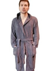 Kapuutsiga hommikumantel meestele, hall цена и информация | Мужские халаты, пижамы | kaup24.ee