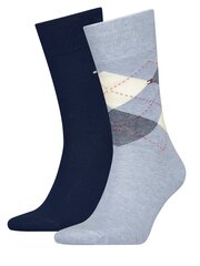Sokid meestele Tommy Hilfiger, sinised, 2 paari hind ja info | Meeste sokid | kaup24.ee