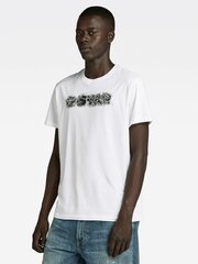 Мужская футболка G-Star Distressed Logo White D24363 C506 110 560023444, белый цена и информация | Мужские футболки | kaup24.ee