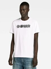 Мужская футболка G-Star Distressed Logo White D24363 C506 110 560023444, белый цена и информация | Мужские футболки | kaup24.ee