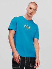 T-särk meestele Karl Lagerfield Jeans Skate Caribbean Sea 240D1701 563760182, sinine цена и информация | Мужские футболки | kaup24.ee