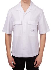 Рубашка CALVIN KLEIN JEANS Seersucker Bright White J30J325175YAF 560077854 цена и информация | Мужские рубашки | kaup24.ee