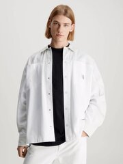 Рубашка CALVIN KLEIN JEANS Blocking Overshirt Icicle Bright White J30J325179CGA 560077708 цена и информация | Мужские рубашки | kaup24.ee