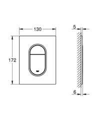 GROHE Arena cosmopolitan с панелью слива воды 37624000 цена и информация | Детали для унитазов, биде | kaup24.ee