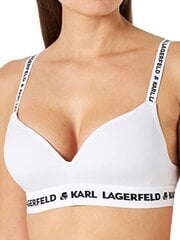 Бюстгальтер Karl Lagerfeld Logo Padded White цена и информация | Спортивные бюстгальтеры | kaup24.ee