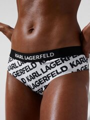 Плавки Karl Lagerfeld Bikini Hipster W/ Logo Elastic Diagonal All Over White 230W2214 545009850 цена и информация | Женский купальник, разноцветный | kaup24.ee