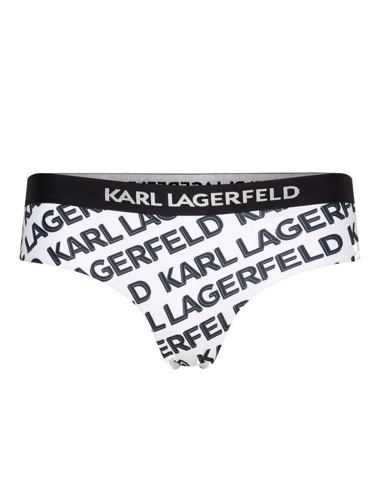 Karl Lagerfeld bikiinipõhja logo elastne diagonaal 545009850, valge hind ja info | Naiste ujumisriided | kaup24.ee