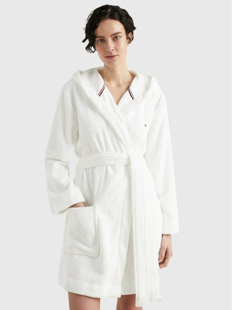 Tommy Hilfiger hommikumantel naistele Lounge Hooded 545663245, valge hind ja info | Naiste hommikumantlid | kaup24.ee