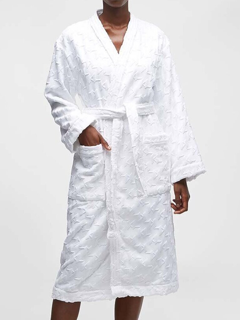 Karl Lagerfeld hommikumantel naistele Monogramm 545009819, valge hind ja info | Naiste hommikumantlid | kaup24.ee